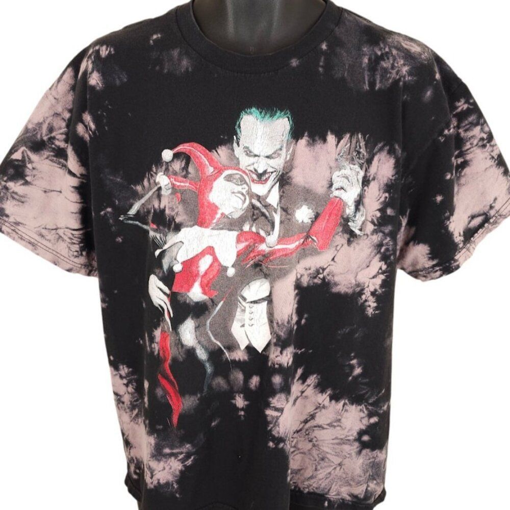 Joker Harley Quinn T Shirt Mens Size XL Black DC Comics Tango Tie Dye - Picture 2 of 6